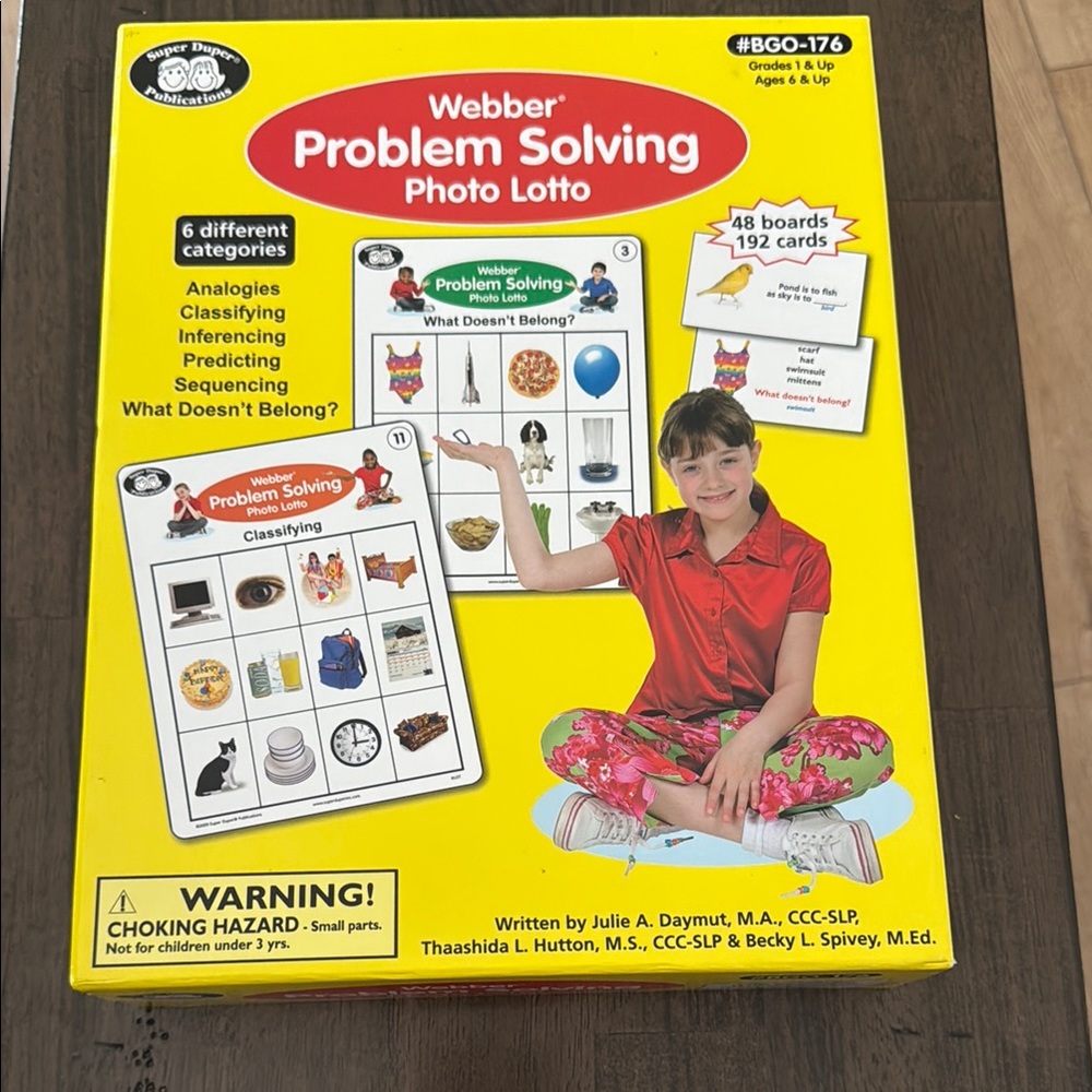 Super Duper Publications Webber Problem Solving Photo Lotto Game